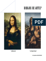 Dibujo La Mona Lisa de Arte 3°