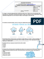 Avaliação 1º Trimestre Ciências 5º Ano