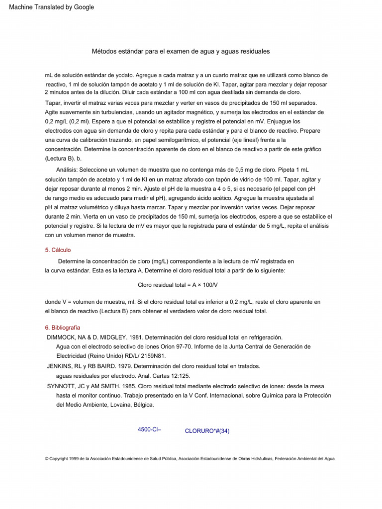 Standard methods for the examination of water and wastewate 681 691