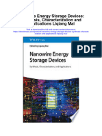 Nanowire Energy Storage Devices Synthesis Characterization and Applications Liqiang Mai Full Chapter