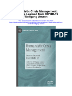 Download Humanistic Crisis Management Lessons Learned From Covid 19 Wolfgang Amann full chapter