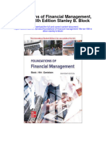 Foundations of Financial Management 18E Ise 18Th Edition Stanley B Block Full Chapter