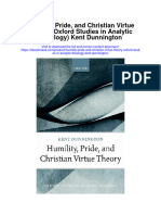 Humility Pride and Christian Virtue Theory Oxford Studies in Analytic Theology Kent Dunnington Full Chapter