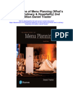 Foundations of Menu Planning Whats New in Culinary Hospitality 2Nd Edition Daniel Traster Full Chapter