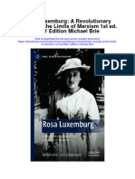 Rosa Luxemburg A Revolutionary Marxist at The Limits of Marxism 1St Ed 2021 Edition Michael Brie All Chapter