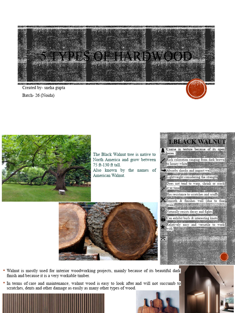 5 Types of Hardwood Final | PDF | Wood | Oak