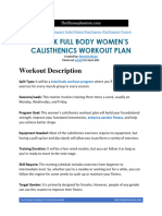 Female Calisthenics Workout Plan