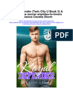 Royal Defender Twin City U Book 3 A MM College Soccer Enemies To Lovers Romance Cecelia Storm All Chapter