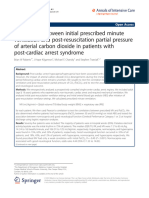 Association between initial prescribed minute ventilation and post-resuscitation partial pCO2 in patients with post-cardiac arrest syndrome - Roberts 2014