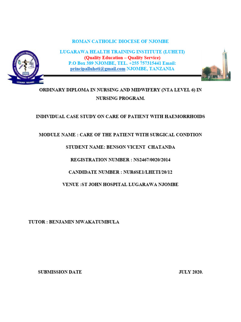 BENSON surgical (1) PDF Hemorrhoid Surgery