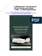 Download Fragmentary Modernism The Classical Fragment In Literary And Visual Cultures C 1896 C 1936 Goldschmidt full chapter