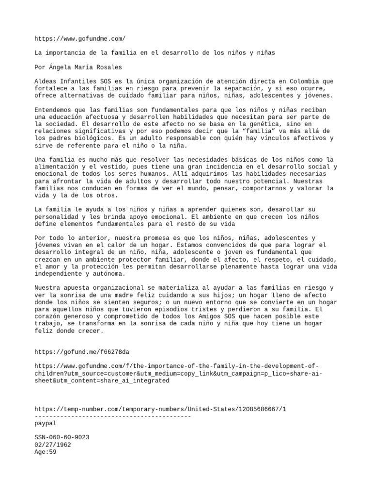 Importancia de la familia en el desarrollo infantil | PDF | Familia ...