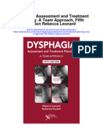 Dysphagia Assessment and Treatment Planning A Team Approach Fifth Edition Rebecca Leonard Full Chapter
