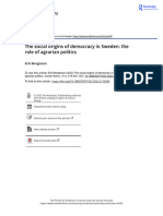 The Social Origins of Democracy in Sweden The Role of Agrarian Politics