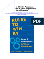 Rules To Win by Power and Participation in Union Negotiations Jane Mcalevey All Chapter