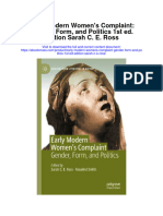 Download Early Modern Womens Complaint Gender Form And Politics 1St Ed Edition Sarah C E Ross full chapter