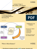 Lecture 8 Topic 4 Microfinance - Bbslides