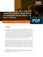 Mexico Entre La Militarizacion y El Militarismo