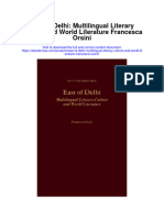 Download East Of Delhi Multilingual Literary Culture And World Literature Francesca Orsini full chapter
