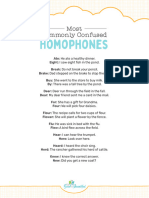 Homophone PDF Printables