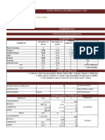 FICHA TÉCNICA DE PREPARAÇÃO Modelo