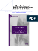 Download Freud And Said Contrapuntal Psychoanalysis As Liberation Praxis 1St Ed Edition Robert K Beshara full chapter