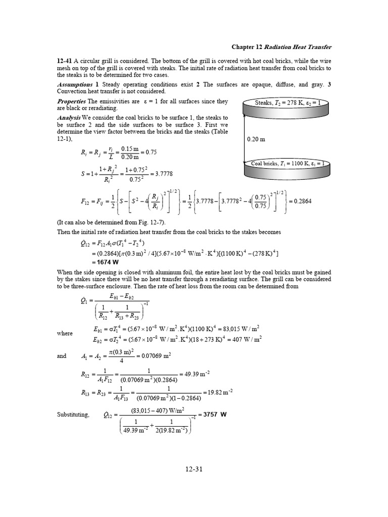 Radiation Heat Transfer | PDF | Heat Transfer | Gases