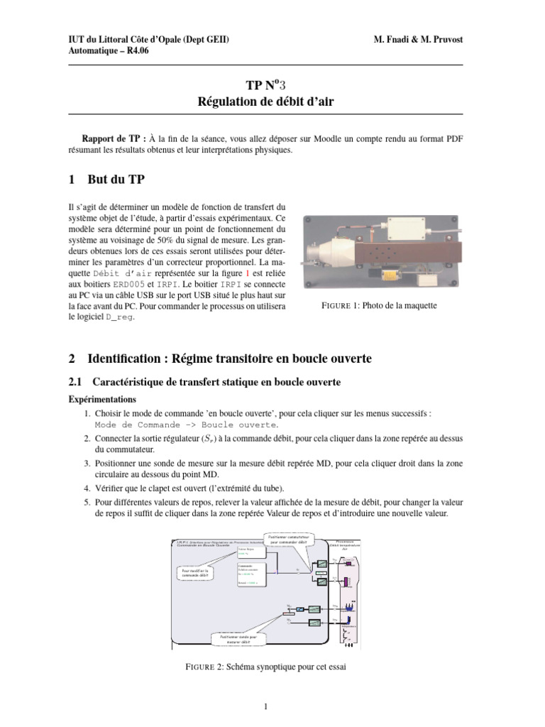 Régulation de Débit d'Air en TP GEII | PDF | Interrupteur | Informatique