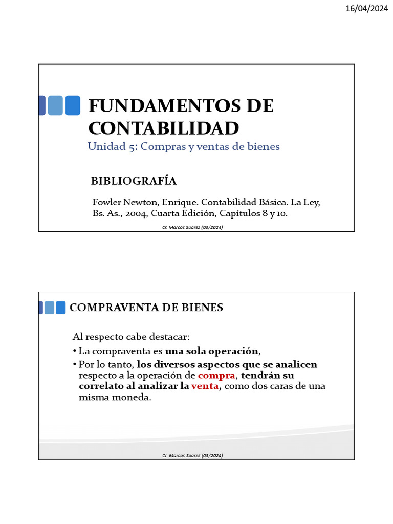 Fundamentos de Compras y Ventas Contables | PDF | Contabilidad ...