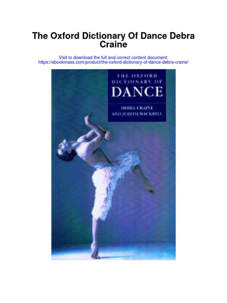 The Oxford Dictionary of Dance Debra Craine Full Chapter PDF Ballet