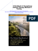 The Oxford Handbook of Acceptance and Commitment Therapy Michael P Twohig Full Chapter