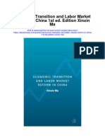 Economic Transition and Labor Market Reform in China 1St Ed Edition Xinxin Ma Full Chapter