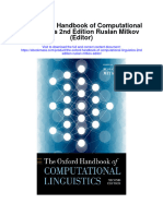 Download The Oxford Handbook Of Computational Linguistics 2Nd Edition Ruslan Mitkov Editor full chapter