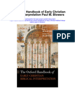 The Oxford Handbook of Early Christian Biblical Interpretation Paul M Blowers Full Chapter