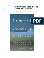 Samuel Becketts Critical Aesthetics 1St Ed Edition Tim Lawrence All Chapter