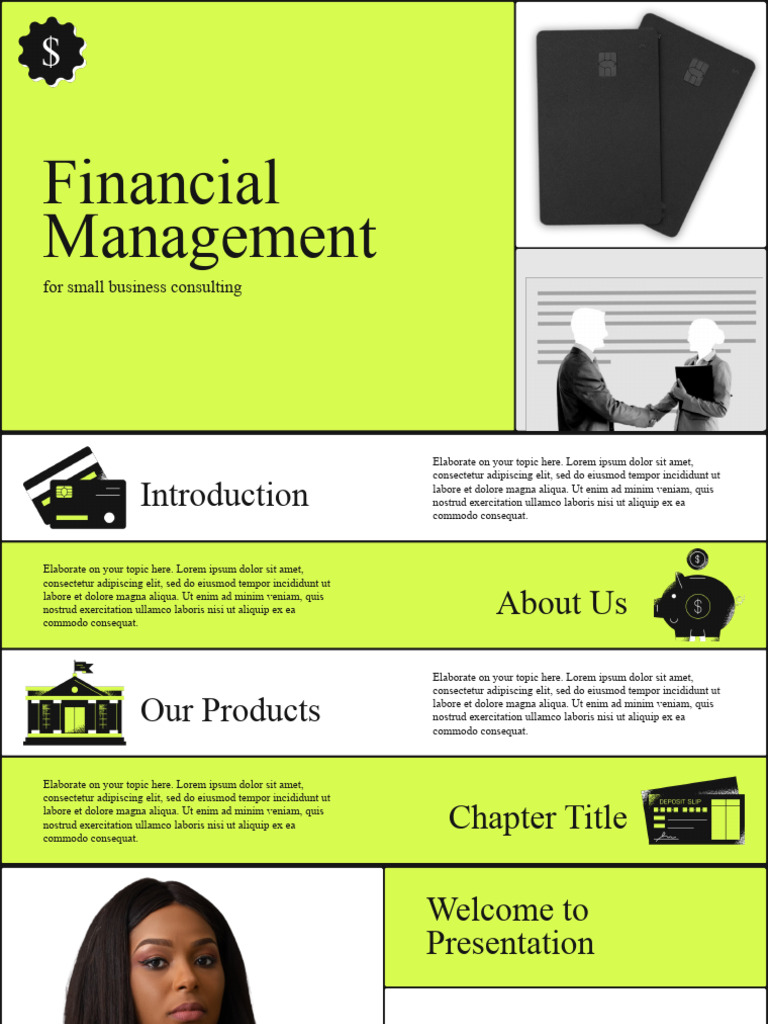 Modern Minimal Grid Financial Management Presentation | PDF