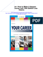 Your Career How To Make It Happen Mindtap Course List 10Th Edition Lisa Owens All Chapter
