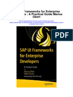 Sap Ui Frameworks For Enterprise Developers A Practical Guide Marius Obert All Chapter