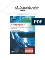 Il Linguaggio C Fondamenti E Tecniche Di Programmazione 9Th Edition Paul J Deitel Full Chapter