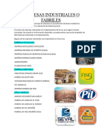 Empresas Industriales o Fabriles