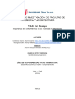 Programa de Investigación de Facultad de Ingeniería y Arquitectura