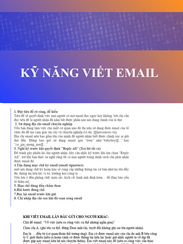 Kỹ Năng Viết Email | PDF