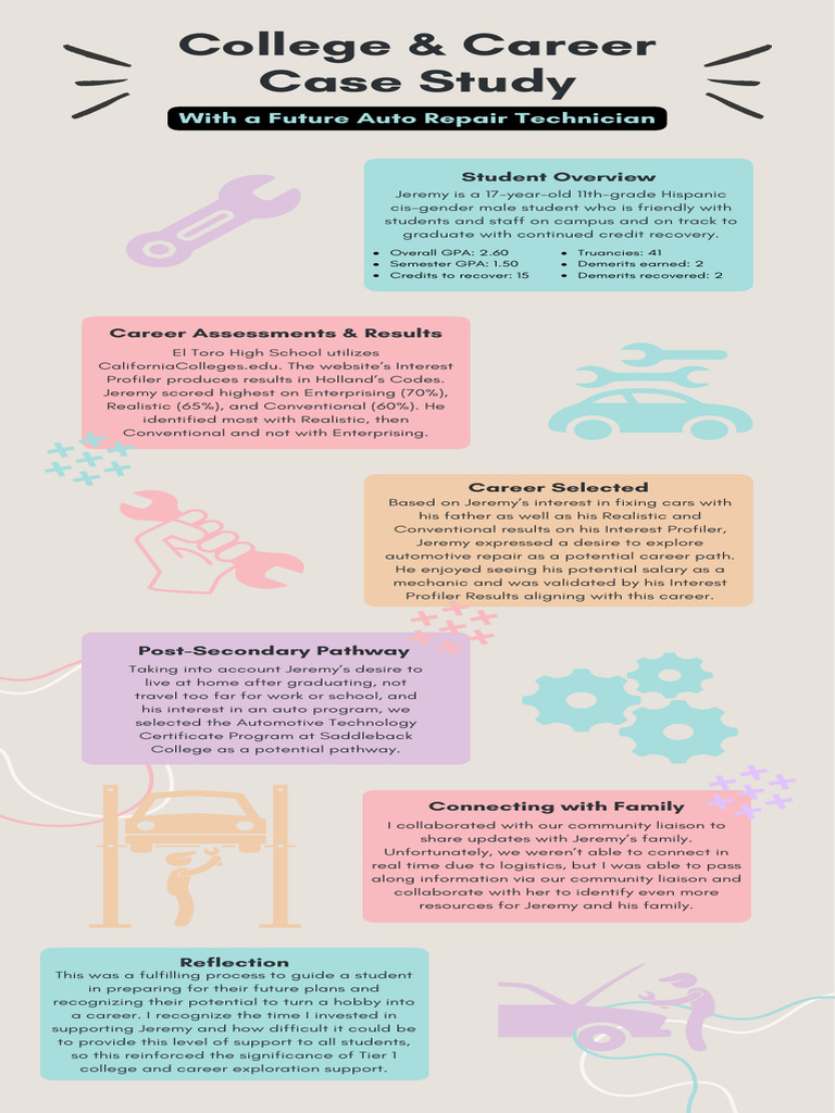 College Career Case Study 1 Pdf Auto Mechanic