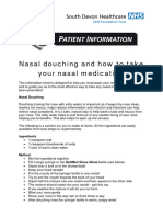 Nasal Douching and How To Take Your Nasal Medication