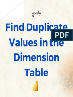 Find Duplicate Values in The Dimension Table