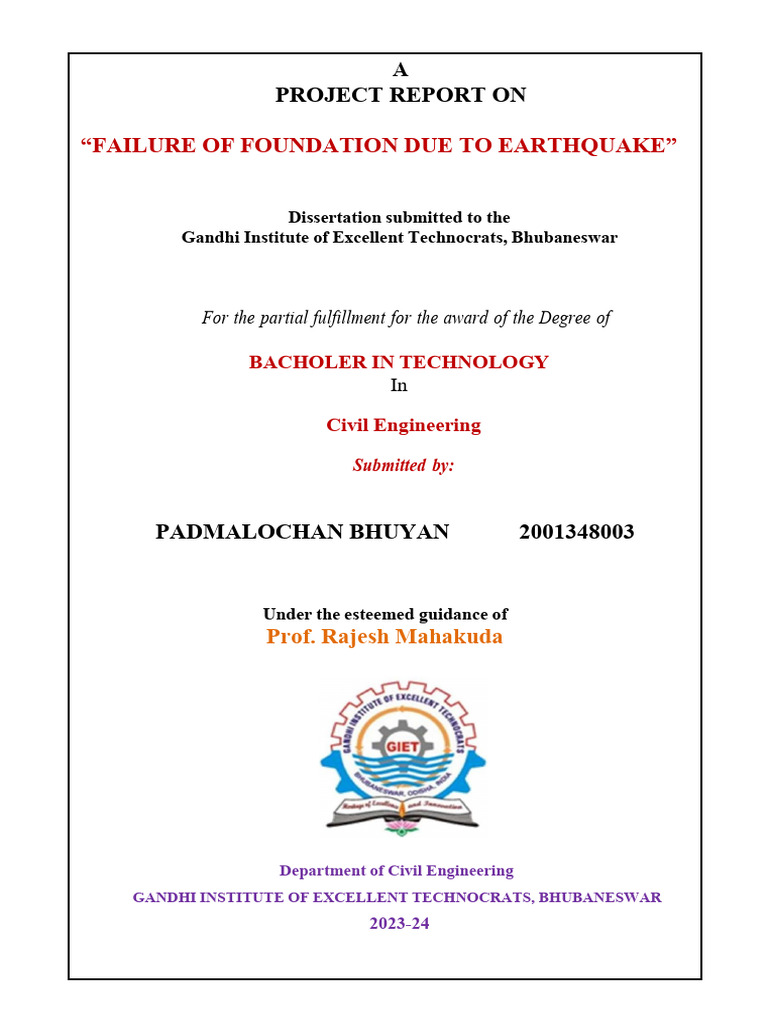 Foundation Failure from Earthquakes | PDF | Foundation (Engineering ...