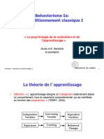 BEHAVIORISME - LE CONDITIONNEMENT CLASSIQUE - PSYCHOLOGIE DE LA MOTIVATION ET DE L APPRENTISSAGE (18 Pages - 7,3 Mo)