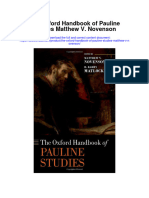The Oxford Handbook of Pauline Studies Matthew V Novenson Full Chapter