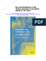 Education and Solidarity in The European Union Europes Lost Spirit Sarah K ST John Full Chapter