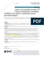 The Global Prevalence of Methicillin-Resistant of Elderly Care Centers: A Systematic Review and Meta-Analysis